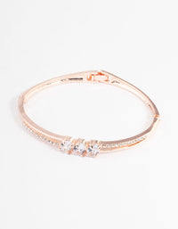 Rose Gold Oval Stone Diamante Bracelet - link has visual effect only