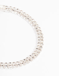 Silver Classic Cupchain Tennis Bracelet - link has visual effect only