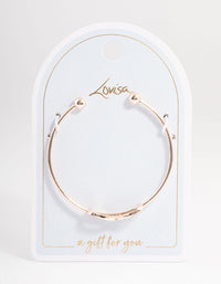 Rose Gold Infinity Open Cuff Bracelet - link has visual effect only