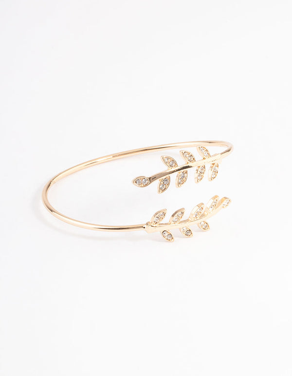 Gold Leaf Wrap Cuff Bangle