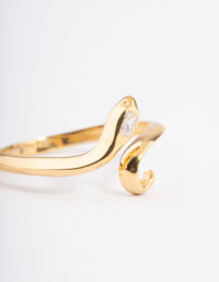 Gold Plated Sterling Silver Snake Wrap Ring - link has visual effect only