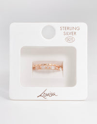 Rose Gold Plated Sterling Silver Marquise Ring Pack - link has visual effect only