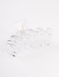 Clear Zig Zag Hair Claw Clip - link has visual effect only