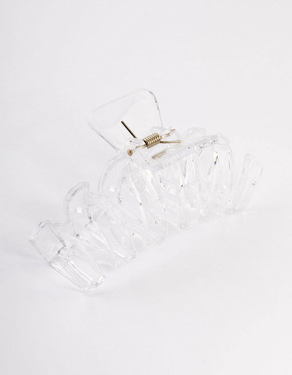 Clear Zig Zag Hair Claw Clip