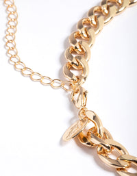 Gold Mixed Diamante Butterfly Charm Necklace - link has visual effect only