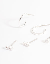 Silver Diamante Stud & Huggie Pack - link has visual effect only