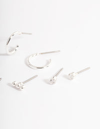 Silver Diamante Stud & Huggie Pack - link has visual effect only