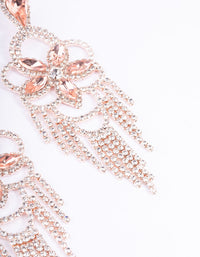 Rose Gold Mini Statement Glam Drop Earrings - link has visual effect only