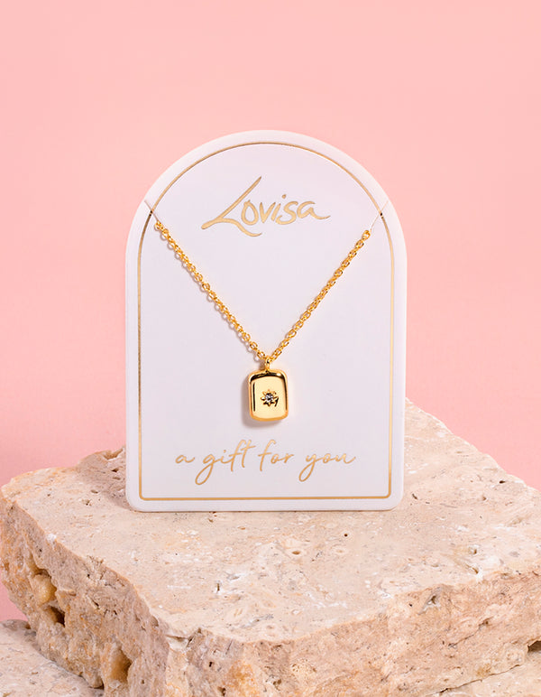 Gold Plated Pendant Necklace