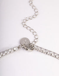 Silver Cubic Zirconia Thick Cupchain Y-Necklace - link has visual effect only