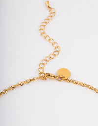 Waterproof Gold Plated Stainless Steel Fine 2mm Twist Chain Necklace - link has visual effect only