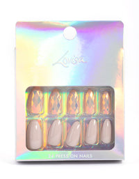 Natural Hatch Iridescent Press On Nails - link has visual effect only