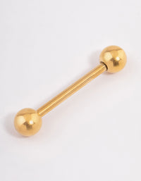 Gold Plated Titanium Basic Nipple Bar - link has visual effect only