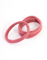 Maroon Fabric Hair Tie Pack - link has visual effect only