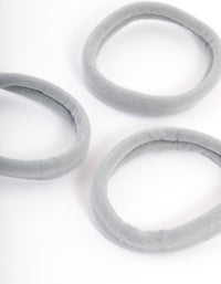 Grey Fabric Hair Tie Pack - link has visual effect only