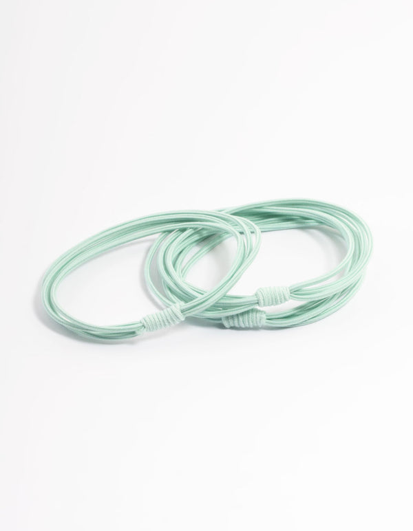 Mint Fabric Hair Tie Pack