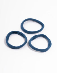 Navy Fabric Hair Tie Pack - link has visual effect only