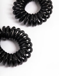 Black Plastic Mini Hair Spiral Pack - link has visual effect only