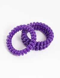 Purple Plastic Large Hair Spiral Pack - link has visual effect only