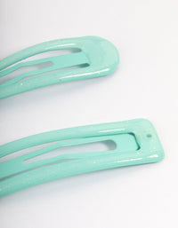 Coated Teal Mixed Bubble Snap Clip Pack - link has visual effect only