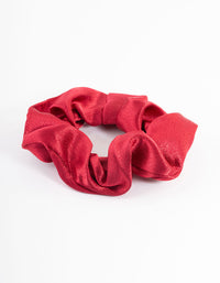 Maroon Fabric Satin Scrunchie - link has visual effect only