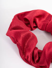 Maroon Fabric Satin Scrunchie - link has visual effect only