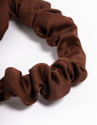 Brown Fabric Narrow Scrunchie - link has visual effect only