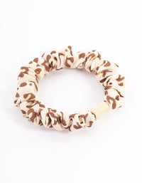 Brown Fabric Clamp Thin Scrunchie - link has visual effect only