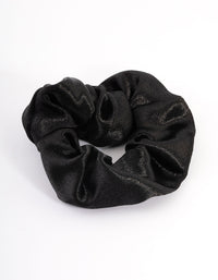 Fabric Black Satin Scrunchie - link has visual effect only