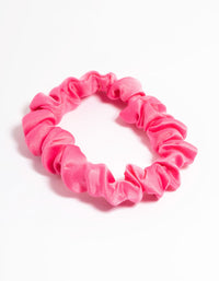 Fuchsia Fabric Clamp Thin Scrunchie - link has visual effect only