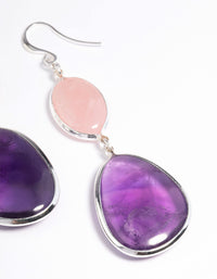 Silver Plated Statement Oval Drop Earrings - link has visual effect only