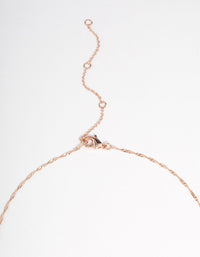 Rose Gold Plated Rose Quartz Shard Twist Necklace - link has visual effect only