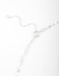 Sterling Silver Mirror Link Choker - link has visual effect only