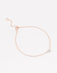 Rose Gold Sterling Plated Floating Heart Bracelet - link has visual effect only