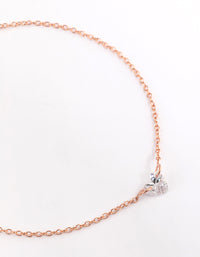 Rose Gold Sterling Plated Floating Heart Bracelet - link has visual effect only