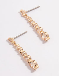 Gold Graduated Stone Drop Earrings - link has visual effect only