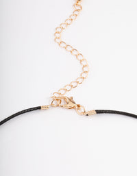 Gold Jade Donut Cord Necklace - link has visual effect only