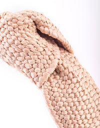 Blush Fabric Woven Knot Headband - link has visual effect only