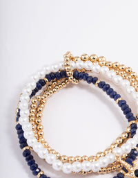 Gold Celestial Mixed Bead Bracelet 6-Pack - link has visual effect only