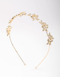 Gold Diamante Leaf Headband - link has visual effect only