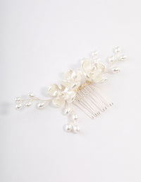 Silver Plain Flower Comb - link has visual effect only