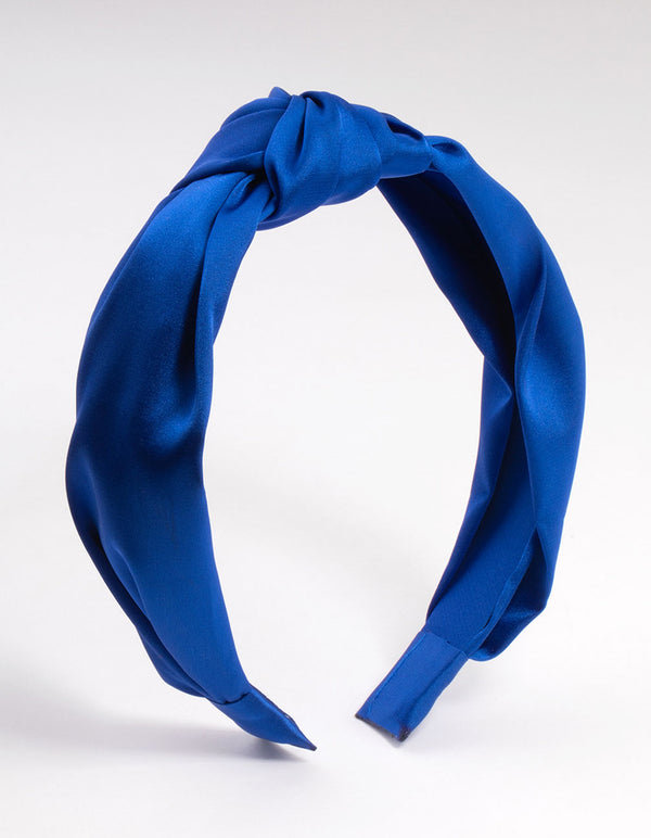 Blue Fabric Twist Knot Headband