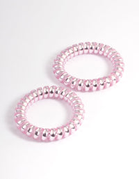 Pink Plastic Hair Spirals Pack - link has visual effect only