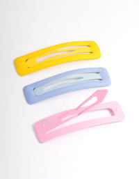 Coated Pastel Square Bubble Hair Clips Pack - link has visual effect only