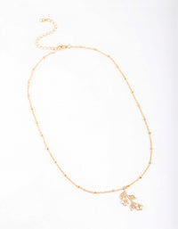 Gold Station Pearl Flower Necklace - link has visual effect only