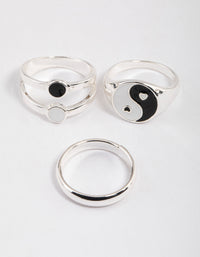 Silver Heart & Yin Yang Ring Pack - link has visual effect only