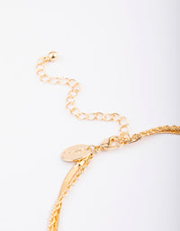 Gold Layered Snake Twist Necklace & Earrings Set - link has visual effect only