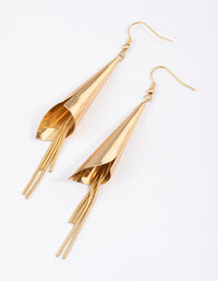 Gold Glamour Tassel Earrings - link has visual effect only