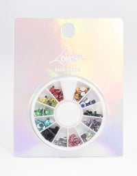 Mixed Clear Circle Gems Press On Nail Kit - link has visual effect only