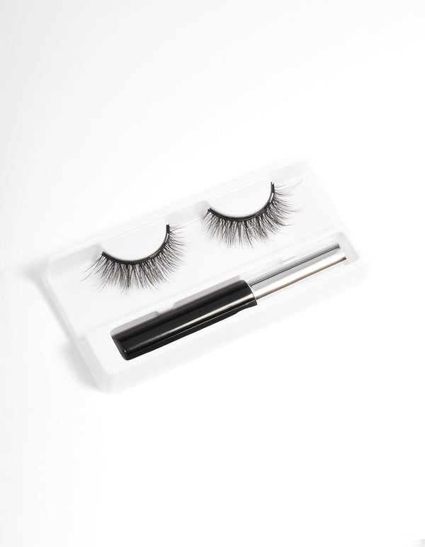 Black Natural Imitation Mink Magnetic Fake Eyelashes